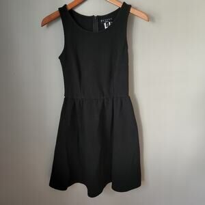 Reynah Couture Black Textured Sleeveless A Line Dress